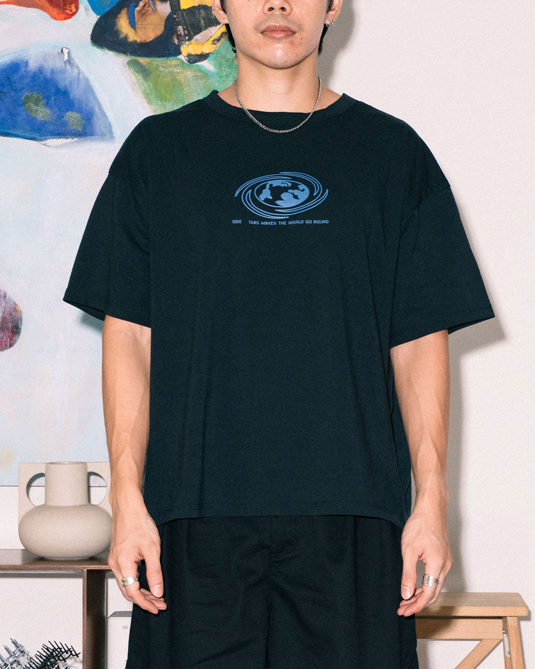 World Moves Tee in Black