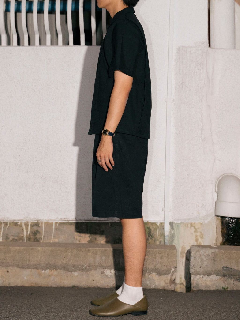 Panel Shirt in Black