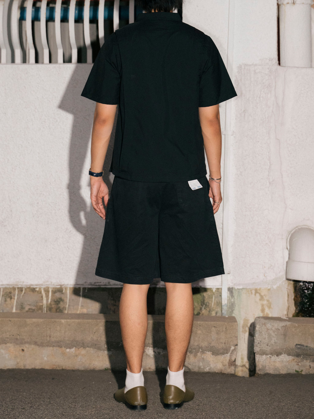 Panel Shirt in Black