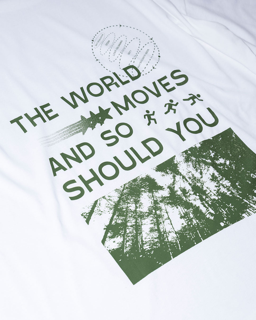World Moves Tee in White